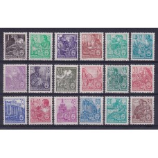 ALEMANIA ORIENTAL DDR 1954 Yv 148/62 SERIE COMPLETA DE ESTAMPILLAS NUEVAS CON GOMA 60 EUROS